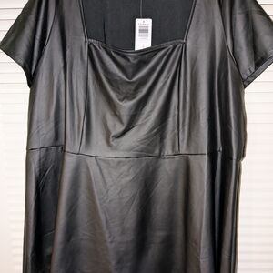 Torrid Black Faux Leather Top